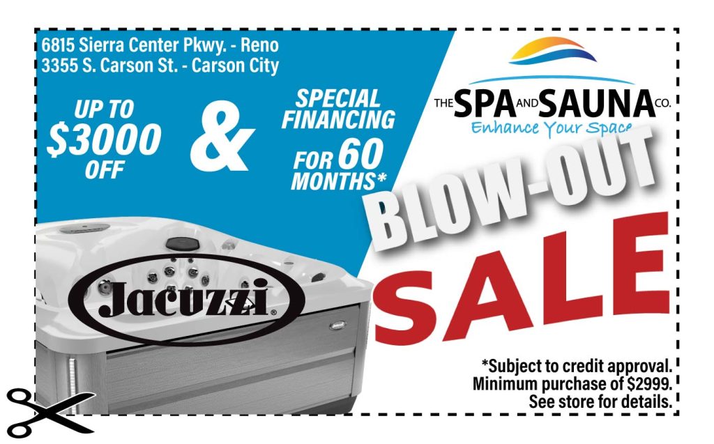 Coupon advertising savings up to $3000 on Jacuzzi Hot Tubs