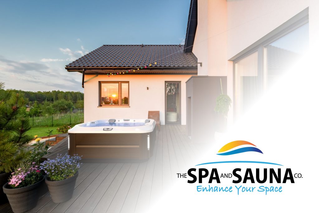 A Jacuzzi Hot Tub with The Spa and Sauna Co logo