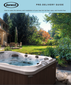Jacuzzi Hot Tubs Pre-Delivery Guide