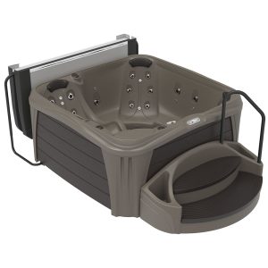 Jacuzzi Play Hot Tub Soul with cover lifter, steps, and handrail 240V